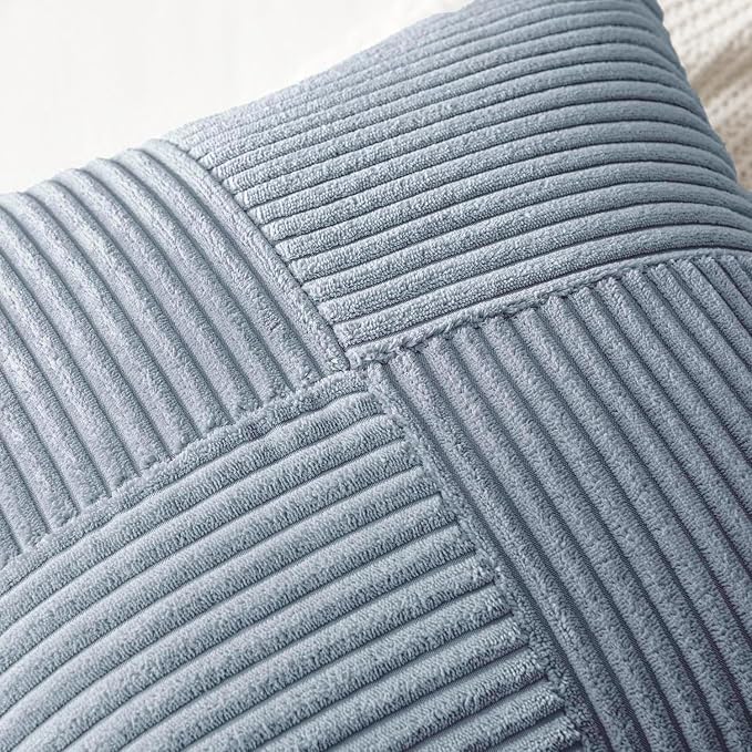 MIULEE Dusty Blue Decorative Throw Pillow Covers - Image 2