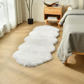 duduta White Faux Sheepskin Runner Rugs 2x6 ft, Fluffy Fur Couch Covers | Shag by duduta