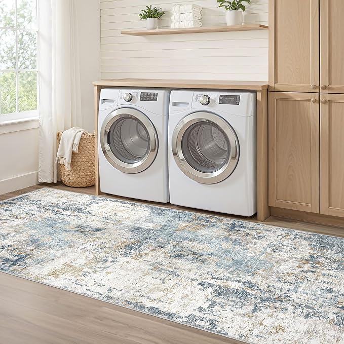 LOONGRUG Runner Rug 3x10 Washable Non-Slip Kitchen Neutral Modern Rug | - Image 7