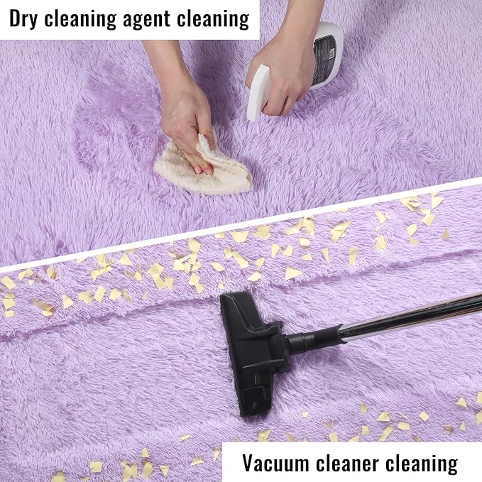 Purple Rugs for Girls Bedroom 6x9 Ft Fluffy Living Room Area Rugs, Soft Bedside - Image 6