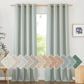 NICETOWN Flax Linen Sage Green 120 inch Curtains by NICETOWN