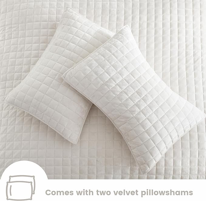 Secgo Queen Comforter Set for Bed - Velvet Quilts Queen Size, Black Bedspreads (90 * 98 Inch) with 2 Pillow Shams, Patchwork Reversible Lightweight Bedding