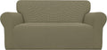 Easy-Going Stretch Oversized Loveseat Couch Covers Washable Khaki | 1-Piece by Easy-Going