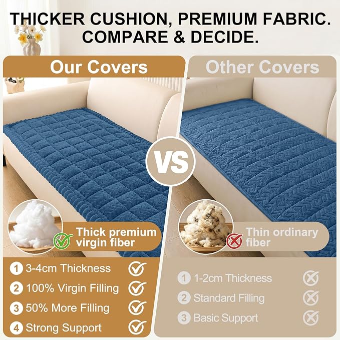 Smiry Couch Cover for Dogs, Non Slip Fuzzy Pet Sofa Covers Washable | Sofa - Image 4