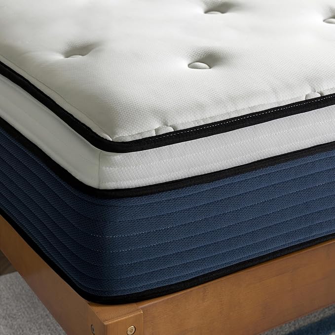 ZINUS 10 Inch Comfort Support Hybrid Mattress [New Version], Twin, Fiberglass Free, Medium Plush, Motion Isolation, Certified Safe Foams & Fabric, Mattress in A Box