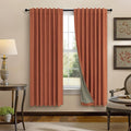 Terracotta Black Out Curtains 72 Inch Long Western Blackout Window Curtain & by Pitalk
