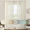 108 inch Semi Sheer Linen Curtains by LAMIT