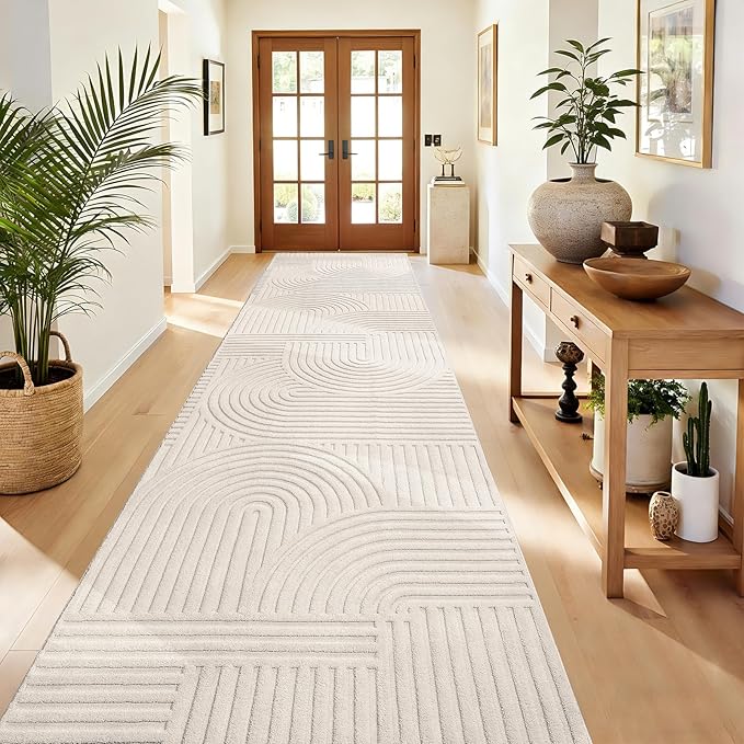 Pauwer 3x12 Area Rugs for Living Room, Modern Non Slip Washable Rug, Soft Fluffy by Pauwer