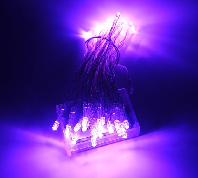 Karlling Battery Operated Purple 40 LED Fairy Light String Wedding Party Xmas Christmas Decorations(Purple,20 Pack)