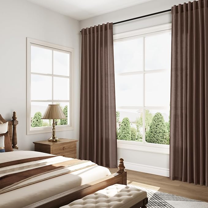 Cappuccino Linen Curtains 72 Inch Long - Image 7