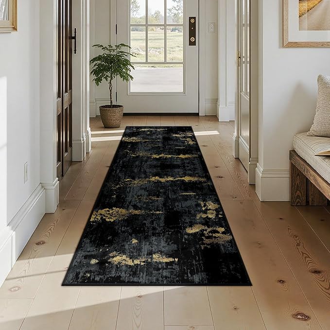 RELEANY Washable Runner 2'x7' Abstract Area Rug - Image 3