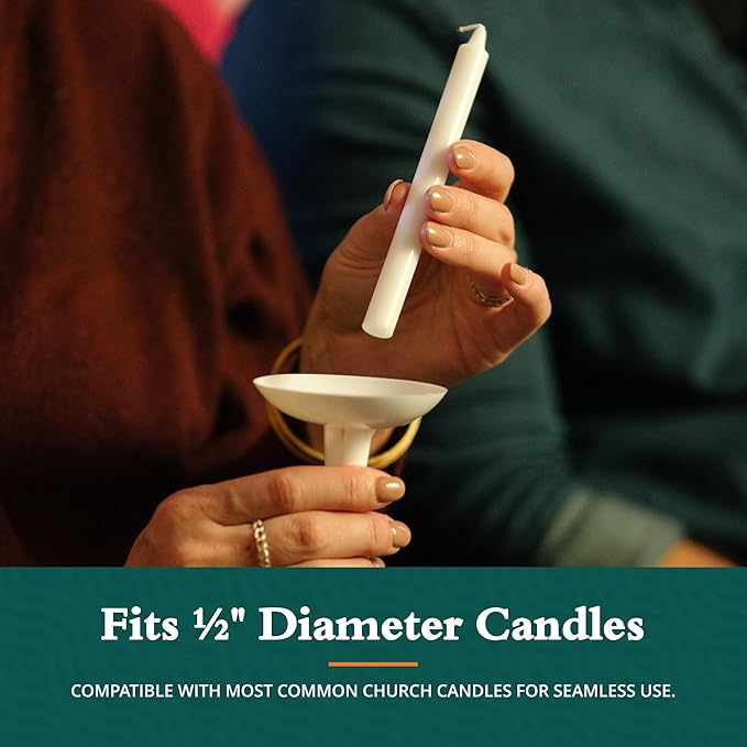Concordia Supply Candlelight Service Reusable Plastic Candle Holders for Candlesticks - 50 Pcs. Protector for Church Vigils, Memorial, Congregational, & Christmas Eve Candles