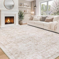 8x10 Area Rugs for Living Room Bedroom Dining Room Washable Beige White | Soft by Aelenmu