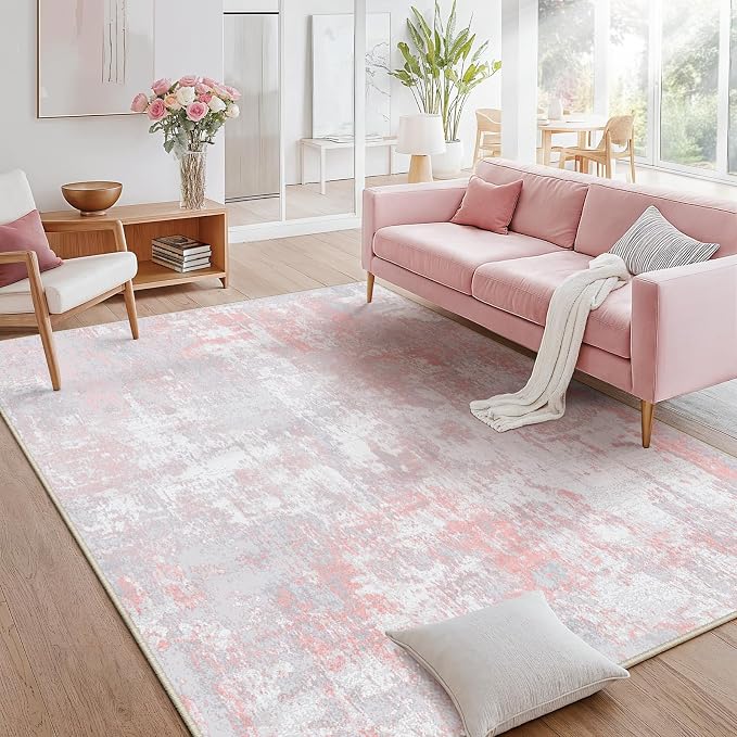 RELEANY Washable 10'x14' Abstract Area Rug - Image 3