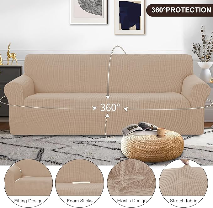 U-NICE HOME 4 Seater Stretch Couch Cover - Image 3