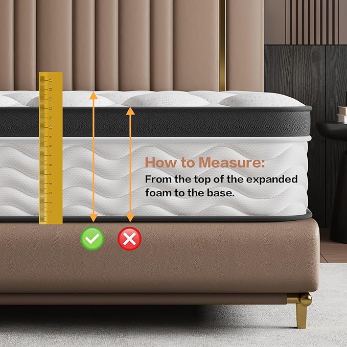 Queen Mattress,12 Inch Queen Size Mattress in a Box,Gel Memory Foam and Pocket Spring Hybrid Mattress,Ideal for All Sleep Positions,CertiPUR-US Certified,Shoulder Support-Medium Firm,80" x 60"
