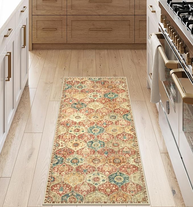 Lahome Moroccan Hallway Rug, 2x5 Washable Kitchen Runner Rug Non Slip | Kitchen - Image 6