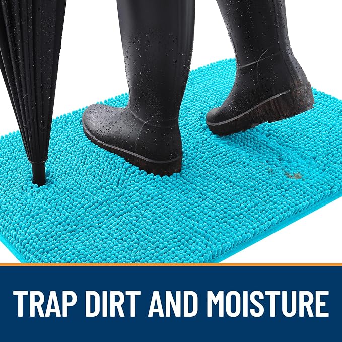 OLANLY Dog Door Mat for Muddy Paws 47x24, Super Absorbent Chenille Mud Mat | - Image 2