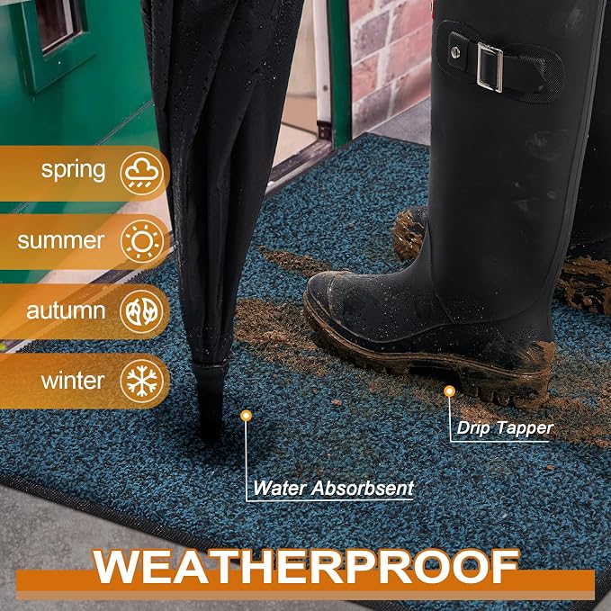 Super Absorbent Front Door Mat, Non-Slip Washable Indoor Doormats, Low Profile - Image 3