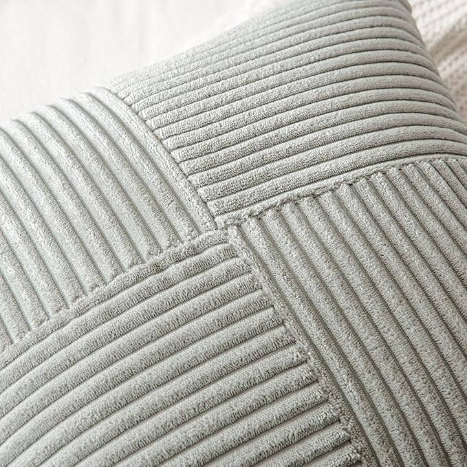 MIULEE Silver Grey Decorative Throw Pillow Covers 16x16 Inch - Image 2