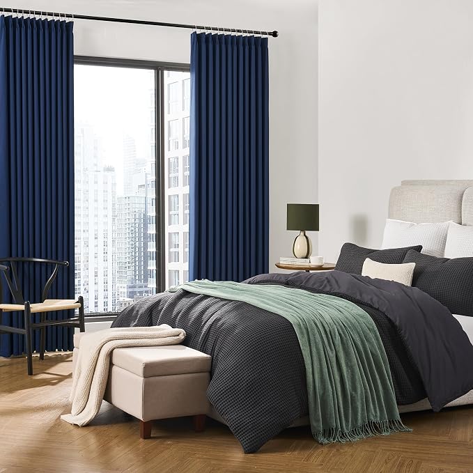 Extra Wide Patio Sliding Door Curtains 95 Inces Long 2 Panels, Vertical Blinds - Image 4