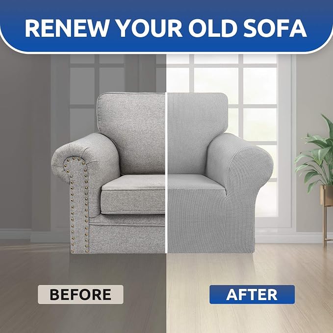 Stretch Chair Sofa Slipcover, Single Couch Cover, Pet Friendly Furniture - Image 7