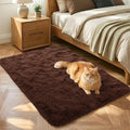 2x3 Brown Fluffy Soft Area Rug Non-Slip by ModernHomeDecor