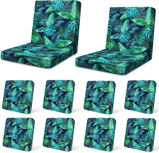 12Pcs Patio Cushion Covers Stretch Outdoor Furniture Protector Slipcovers | by pickyNproud