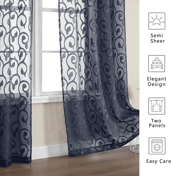 Furman Sheer Curtains 84 inches Long - Image 3
