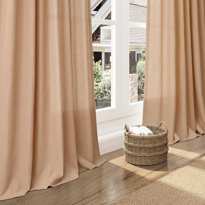 Camel Linen Curtains 80 Inches Long - Image 6