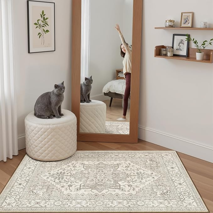 Madane Washable Area Rug 2x3 Small Entryway Rugs Non-Slip, Low Pile Floor Carpet - Image 8