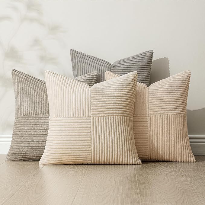 MIULEE Neutral Decorative Throw Pillow Covers 16x16 Inch Set of 4 - Image 4