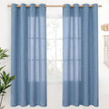 YoungsTex Denim Blue Linen Curtains 72 Inch Length by YoungsTex