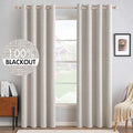 MIULEE 100% Blackout Linen Curtains by MIULEE
