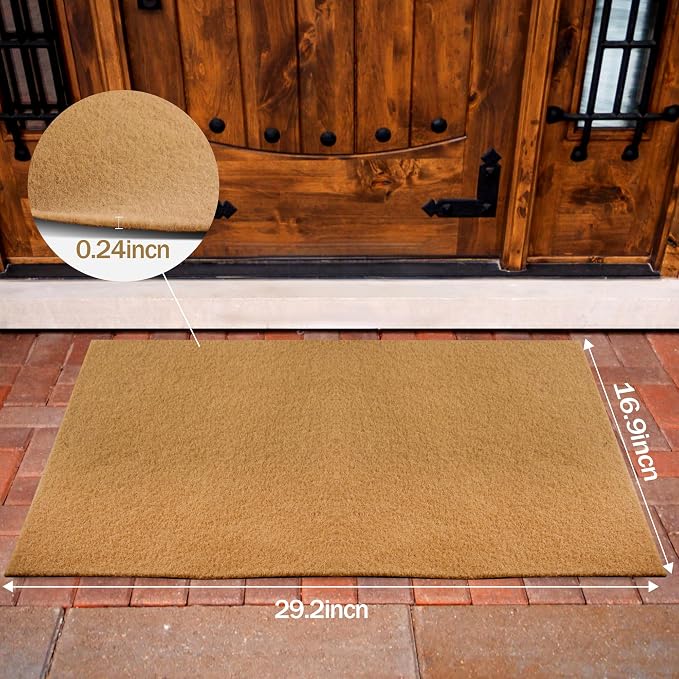 3 Pack Blank Door Mats, 30x17 Inch Artificial Coir Doormats Outdoor - Image 3