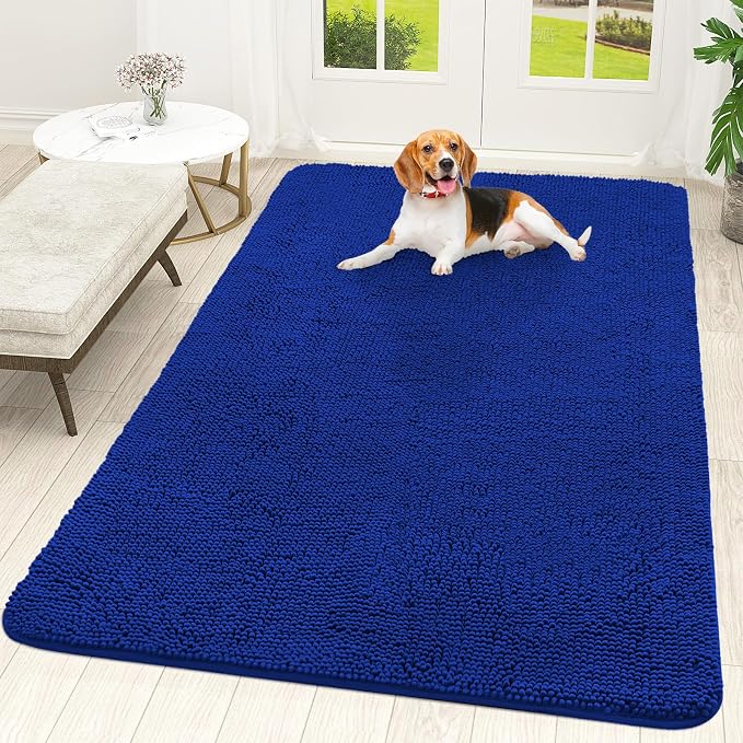 OLANLY Dog Door Mat for Muddy Paws 70x46, Super Absorbent Chenille Mud Mat | by OLANLY