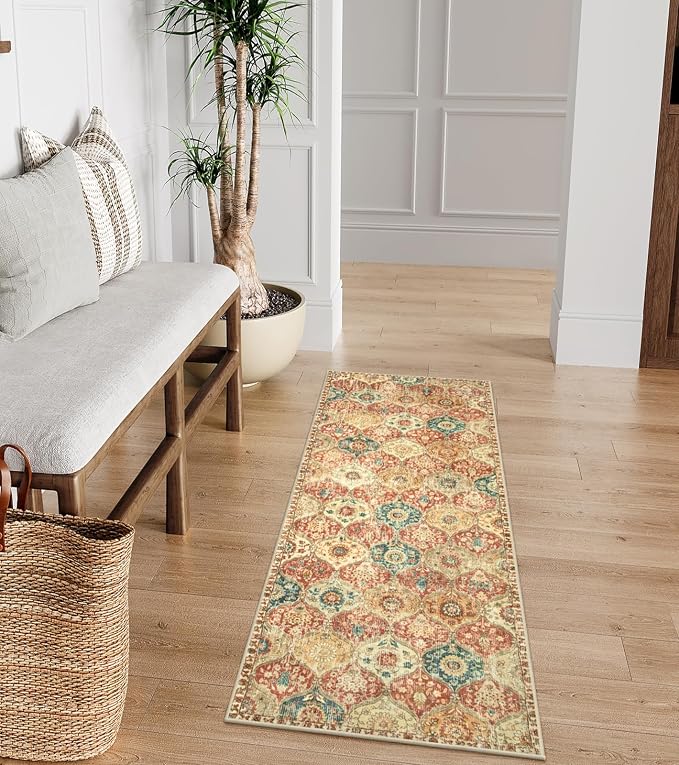 Lahome Moroccan Hallway Rug, 2x5 Washable Kitchen Runner Rug Non Slip | Kitchen by Lahome