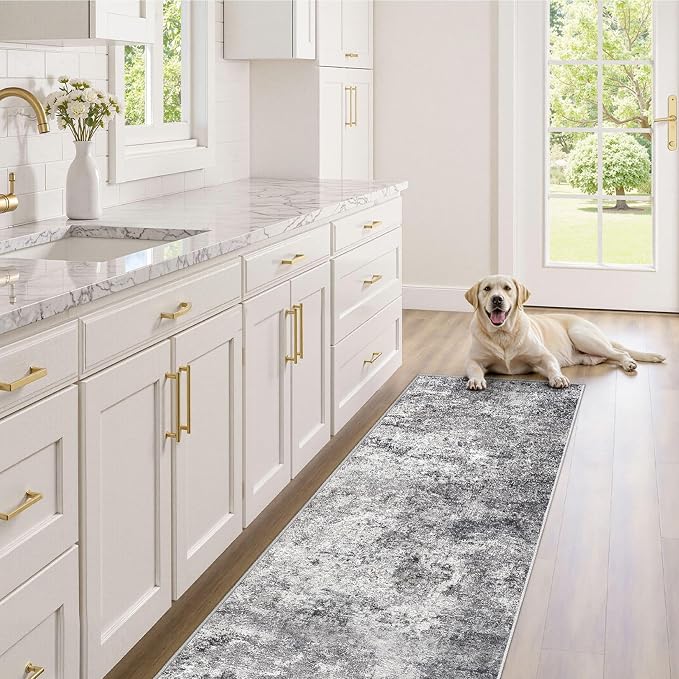 UERMEI 2x6 Washable Runner Rug for Hallway, Non Slip Low Pile Kitchen Carpet - Image 7