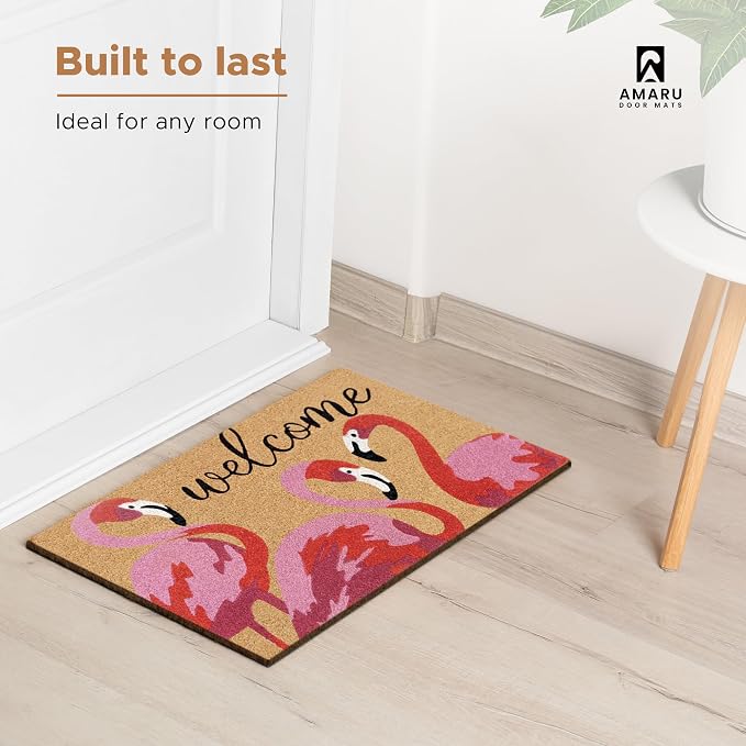 Coir Welcome Mat, 17 x 29 in | 100% Natural Coir, Anti-Shedding, Durable PVC - Image 2