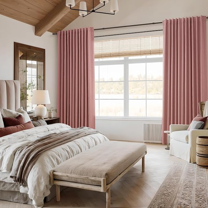 100% Blackout Curtains 90 Inch Length 2 Panels Set - Image 8