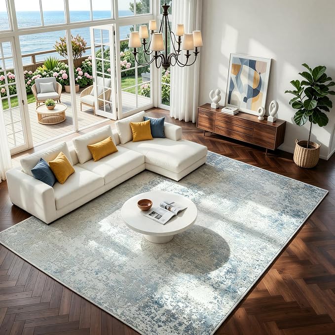 8x10 Washable Area Rugs for Living Room, Dining Room by Lbris