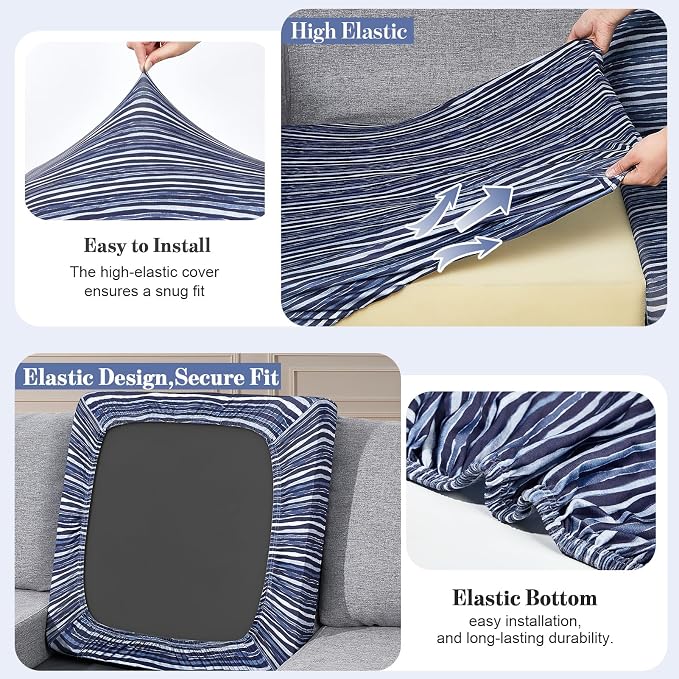 14Pcs Patio Cushion Covers Stretch Outdoor Furniture Protector Slipcovers | - Image 4