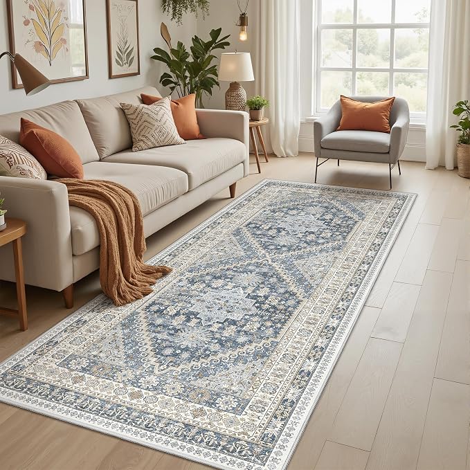 3x8 Runner Rug Non Slip Washable Rugs by Restydon