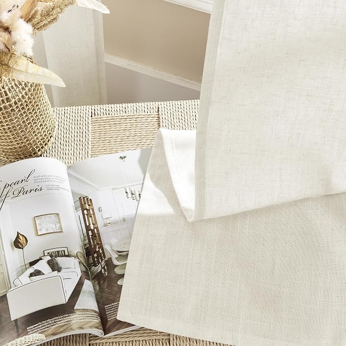 Joydeco Linen Curtains 2 Panel Set - Image 7