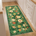 DUKINO 2x5 Runner Rug, Floral Washable Rug by DUKINO