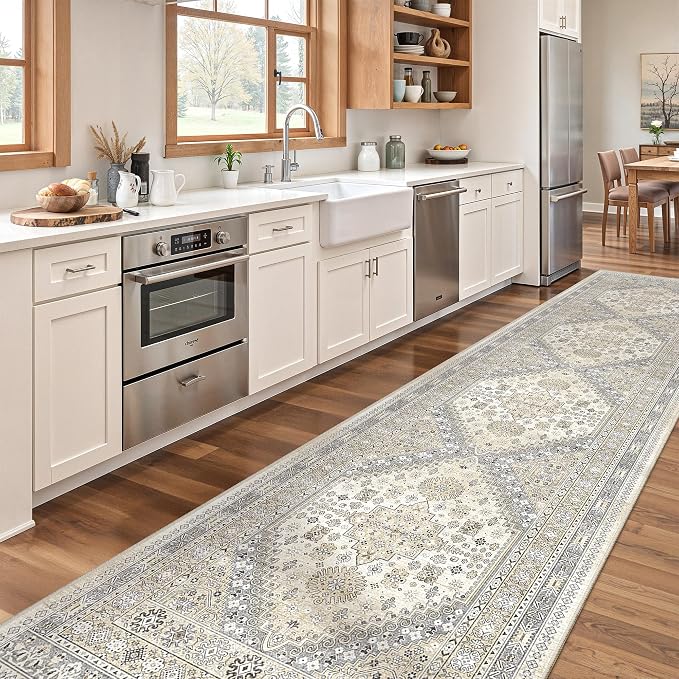 2'6 x 10' Runner Rug Non Slip, Washable Kitchen Rugs, Living Room, Long Rug - Image 8