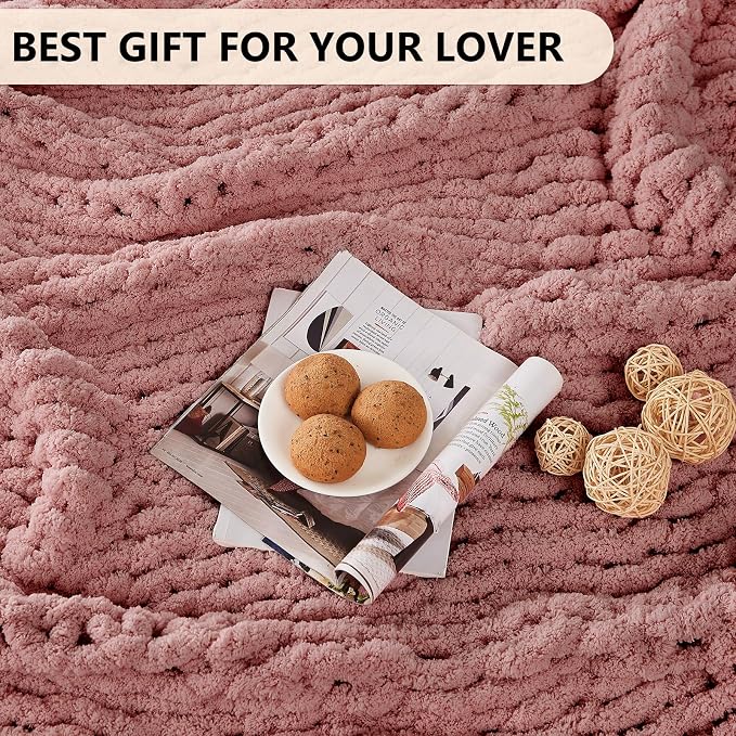 L'AGRATY Chunky Knit Throw Blanket - Image 7