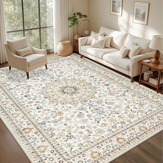3x5 Area Rugs Living Room: Washable Vintage Rug - Image 2