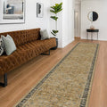 Natural Taupe Washable 3x12 Extra Long Hallway Runner Rug, Washable Large by HazoHaus