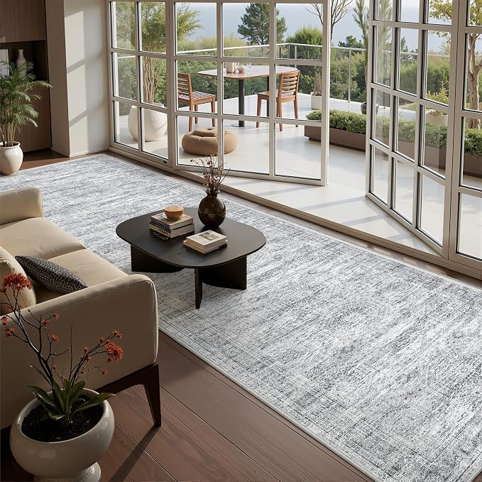 2'6 x 12' Runner Rug Non Slip, Washable Kitchen Rugs, Living Room, Long Rug - Image 3